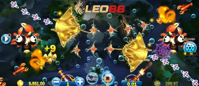 จับเบ็ดและโยนลงไปในเกมยิงปลา Royal Fishing